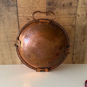 Vintage Portuguese Metalutil Hammered Copper Cataplana